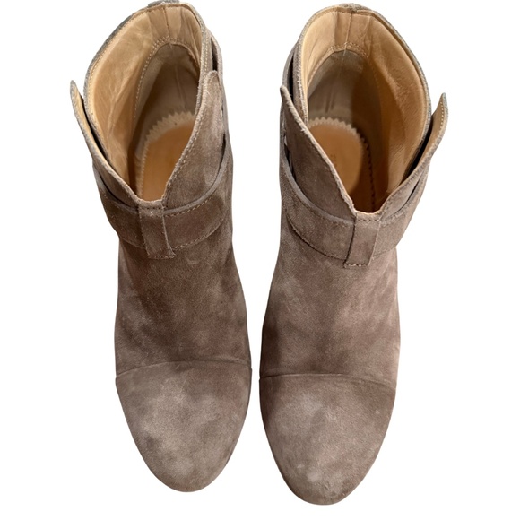 RAG & BONE Ankle Booties Women's Harrow Cap Suede Leather Taupe 38.5 US 7.5 - Picture 2 of 9